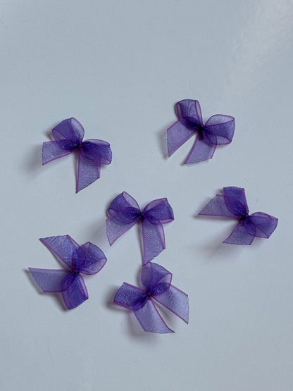 Organza Ribbon Bows Small Tiny Embellishment for Lingerie Bra Accessories Wedding Decoration Bridal Baby Clothes Dolls Cards Scrapbook