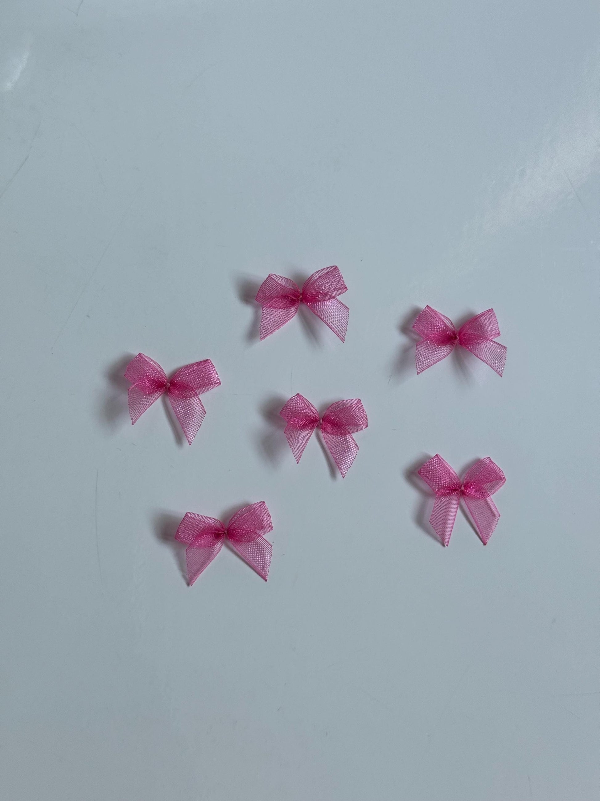 Organza Ribbon Bows Small Tiny Embellishment for Lingerie Bra Accessories Wedding Decoration Bridal Baby Clothes Dolls Cards Scrapbook
