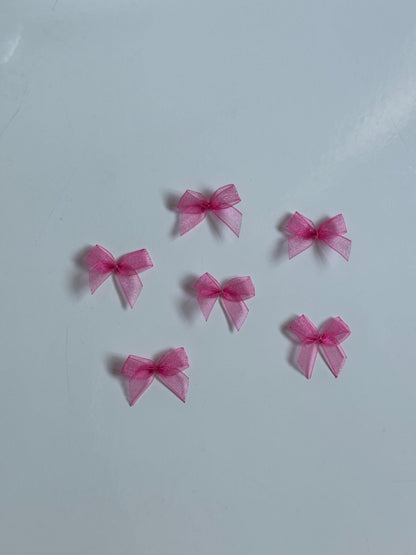 Organza Ribbon Bows Small Tiny Embellishment for Lingerie Bra Accessories Wedding Decoration Bridal Baby Clothes Dolls Cards Scrapbook
