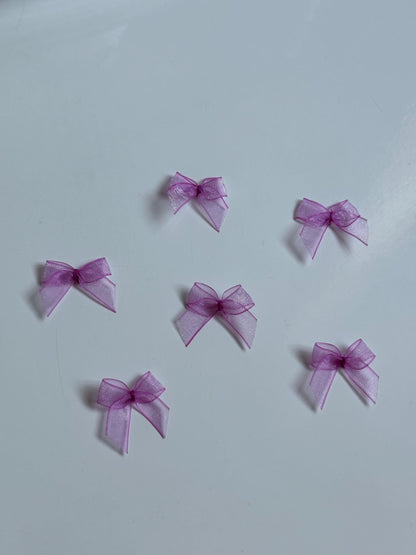 Organza Ribbon Bows Small Tiny Embellishment for Lingerie Bra Accessories Wedding Decoration Bridal Baby Clothes Dolls Cards Scrapbook
