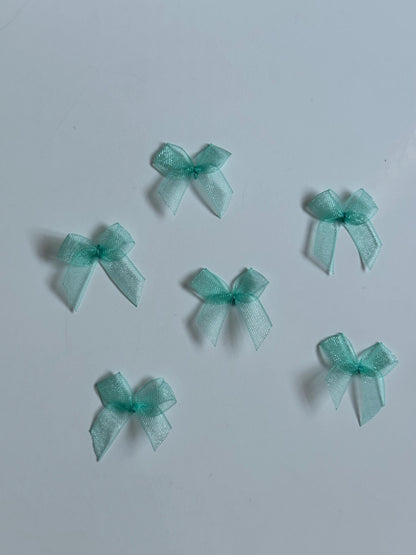 Organza Ribbon Bows Small Tiny Embellishment for Lingerie Bra Accessories Wedding Decoration Bridal Baby Clothes Dolls Cards Scrapbook