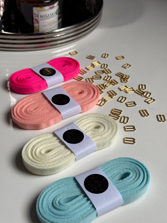 10mm (3/8”) Wire Casing Plush Back Channelling Underwire Casing for Bra Making Bramaking Lingerie