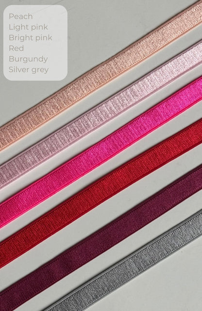 10mm (3/8”) Strap Elastic Satin Face Plush Back Strapping for Bra Making Bramaking Lingerie